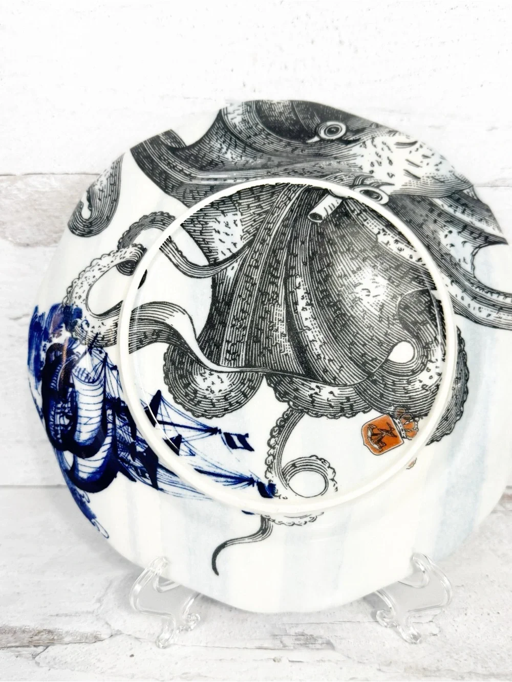 Anthropologie From The Deep Puffer Fish Salad Plate